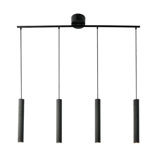 Suspension Vico 4-rail Métal Noir, H.40 - Ip20 - Gu10 / Intérieur
