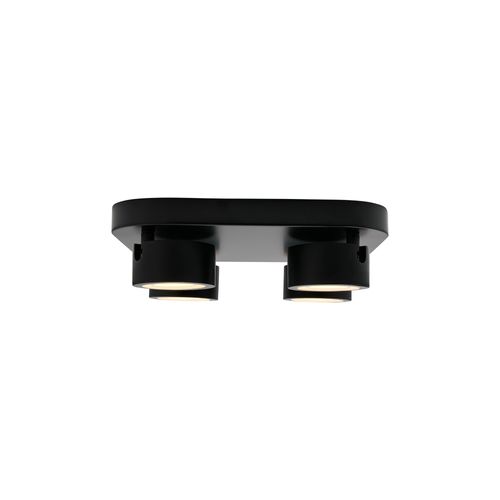 Plafonnier Clyde 4-spot Métal Noir, H.7.5 - Ip20 - LED Module / Intérieur