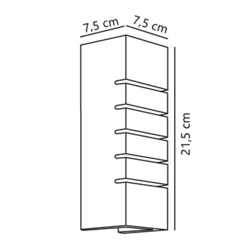 Applique Murale Lancio Square Plâtre Blanc, H.21.5 - Ip20 - G9 / Intérieur