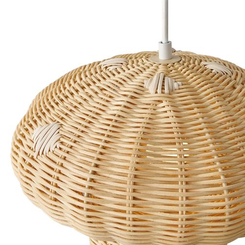 Suspension Allie 30 Rotin Nature (marron), H.28.3 - Ip20 - E27 / Intérieur