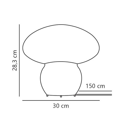 Lampe à Poser Allie  Rotin Nature (marron), H.28.8 - Ip20 - E27 / Intérieur