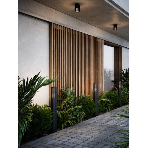 Plafonnier Luminaire Aludra  Aluminium Seaside Noir H. 18,8 Ip54 -extérieur