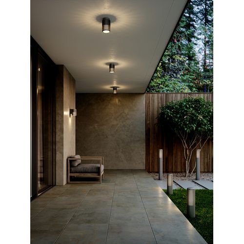 Plafonnier Luminaire Aludra Aluminium Seaside Anthracite H. 18,8 Ip54 -extérieur