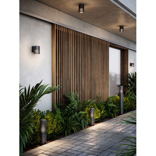 Plafonnier Luminaire Aludra Aluminium Seaside Anthracite H. 18,8 Ip54 -extérieur