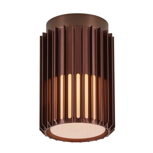 Plafonnier Luminaire Aludra Aluminium Seaside Marron Metallise H. 18,8 Ip54 -extérieur