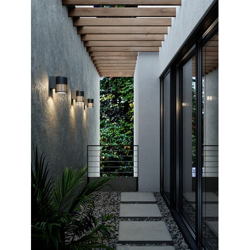 Applique Murale Luminaire Aludra  Aluminium Seaside Noir H. 16,8 Ip54 -extérieur
