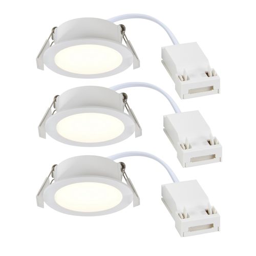 Spot Encastré Olea 3-kit Matière Plastique Blanc, H.3 Ip65 LEDmodule / Intérieur