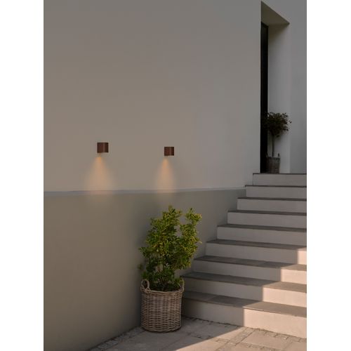 Applique Murale Dion Single Aluminium Couleur Rouille, H.9  Ip44  Gu10 /  Extérieur