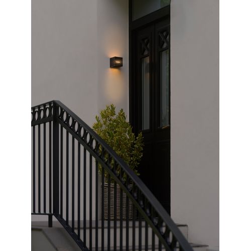 Applique Murale Rivo  Métal Noir, H.10  Ip54  LEDmodule /  Extérieur