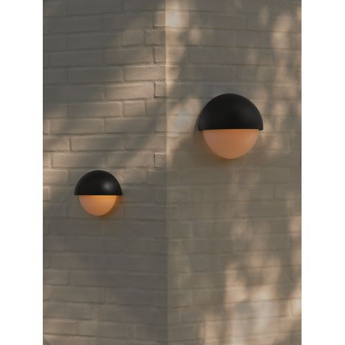 Applique Murale Scor Round Matière Plastique Noir, H.18  Ip44  E14 /  Extérieur