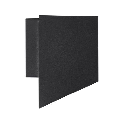 Applique Murale Nico Square 12 Aluminium Noir Mat, H.12  Ip54  Gu10 /  Extérieur