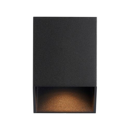 Applique Murale Nico Square 12 Aluminium Noir Mat, H.12  Ip54  Gu10 /  Extérieur