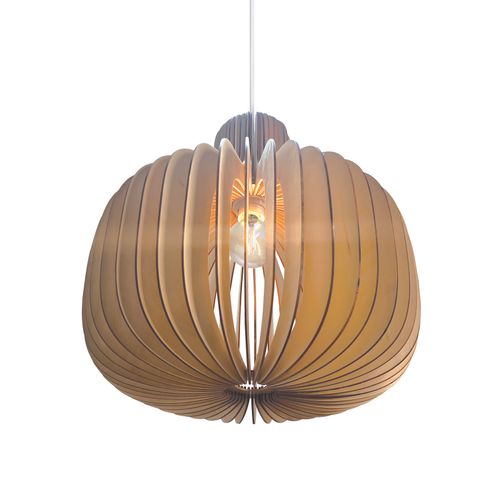 Suspension Hazo 43 Bois Nature (marron), H.43  Ip20  E27 /  Intérieur