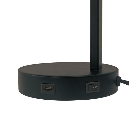 Lampe à Poser Wilmer Métal Noir, H.32,9 Ip20 E14 / Intérieur