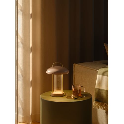 Luminaire Nomade Mirano Portable Métal Rose, H.29 Ip20 LEDmodule / Intérieur