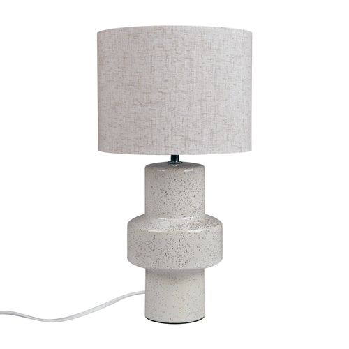 Lampe à Poser Dugan  Céramique Beige, H.47  Ip20  E14 /  Intérieur