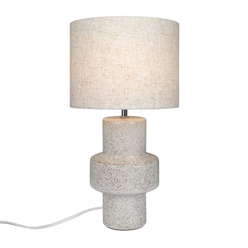 Lampe à Poser Dugan  Céramique Beige, H.47  Ip20  E14 /  Intérieur