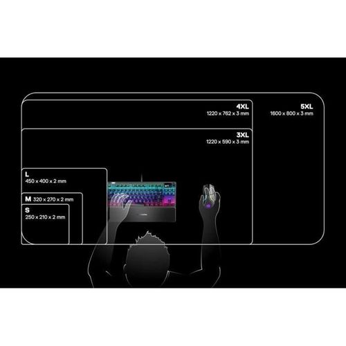 Tapis De Souris Gaming - Qck 3xl - Surface Micro Tissée - 1220 X 590 X 3 Mm - Noir