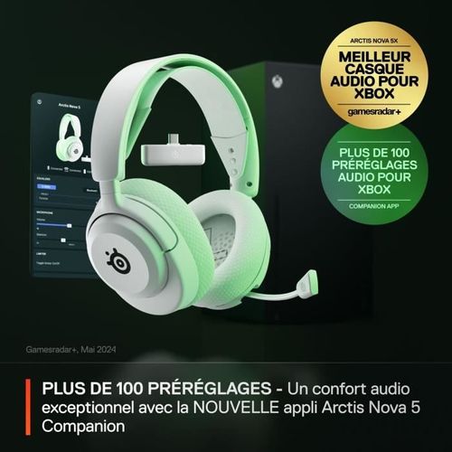Casque Gaming Sans Fil - Arctis Nova 5x - Blanc