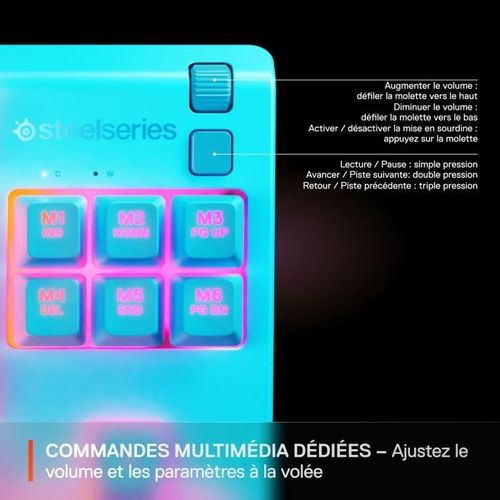 Clavier Gaming Filaire - Apex 3 Tkl - Azerty - Bleu Ciel