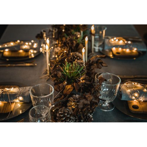 Set De 10 Bougies LED Carolin H 15cm à Piles Argent