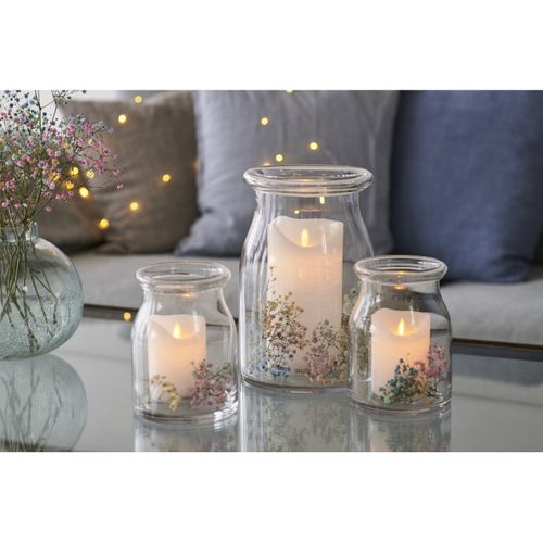 Bougie LED Sara D 7cm à Piles Blanc