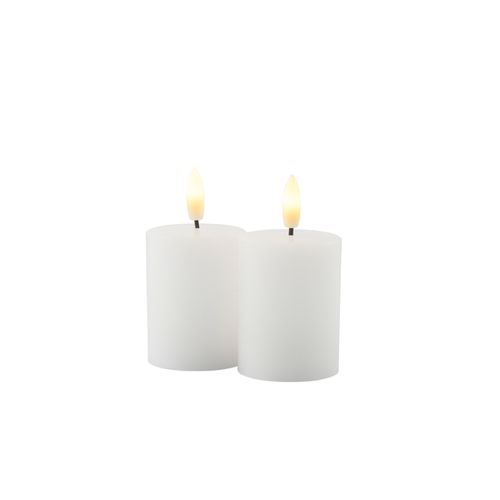 Set De 2 Bougies LED Sille 5 X 6cm Rechargeable