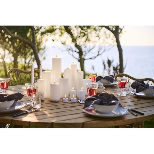 Bougie LED Sille D 5cm à Piles Blanc