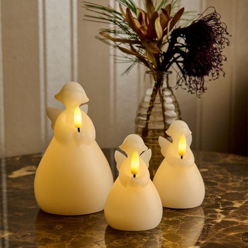 Bougie LED Ange Lucia Lot De 2 10cm