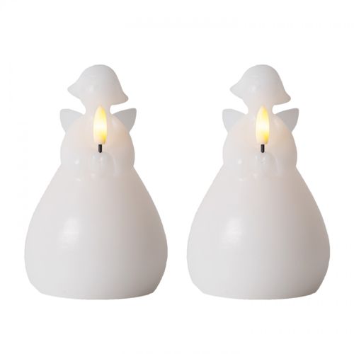 Bougie LED Ange Lucia Lot De 2 10cm