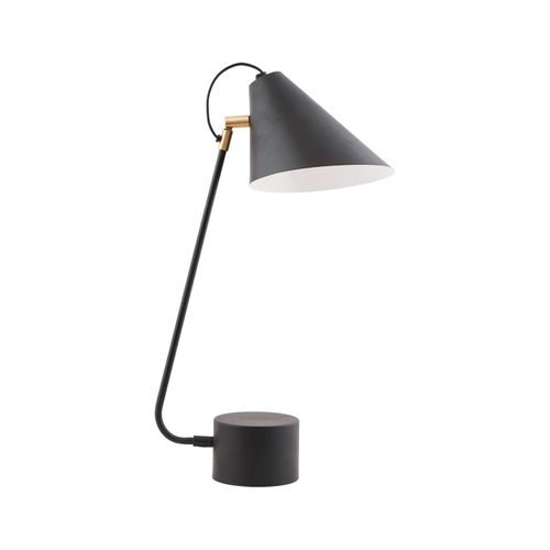Lampe De Table Club Noir Et Laiton