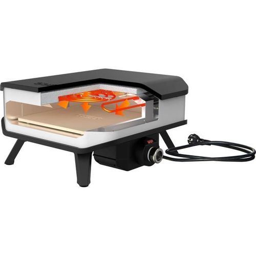 Four à Pizza Électrique - 2200 W - 60,5 X 60,5 X 30,5  - Noir / Blanc
