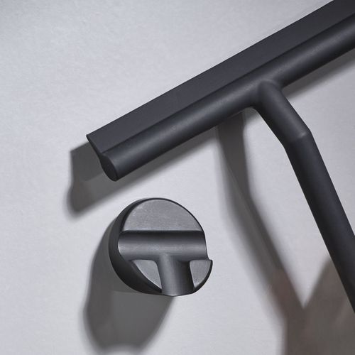 Raclette De Douche Avec Support Aimanté Noir