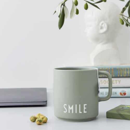 Mug Avec Poignée Vert En Porcelaine Smile