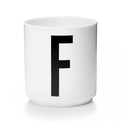 Mug En Porcelaine Blanc Personal A-z F Lettre Noire