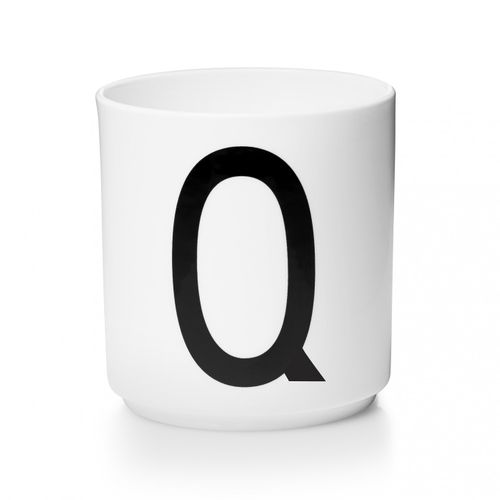 Mug En Porcelaine Blanc Personal A-z Q Lettre Noire