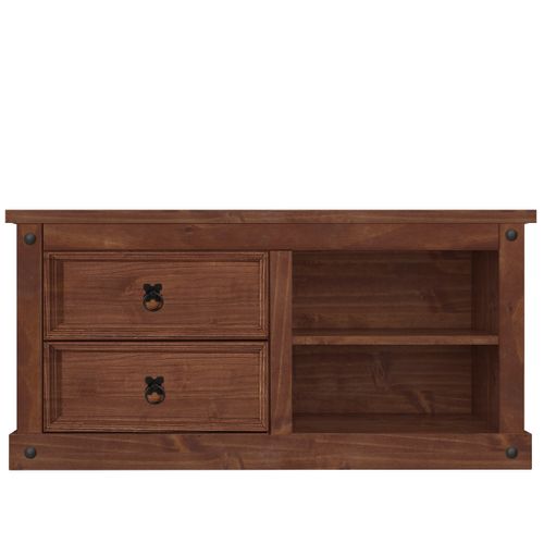 Mexico - Meuble Avec 2 Tiroirs En Pin Marron