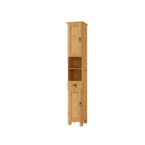 Toscana-armoire Étroite Avec 2 Fenêtres Et 1 Tiroir En Cire Teintée