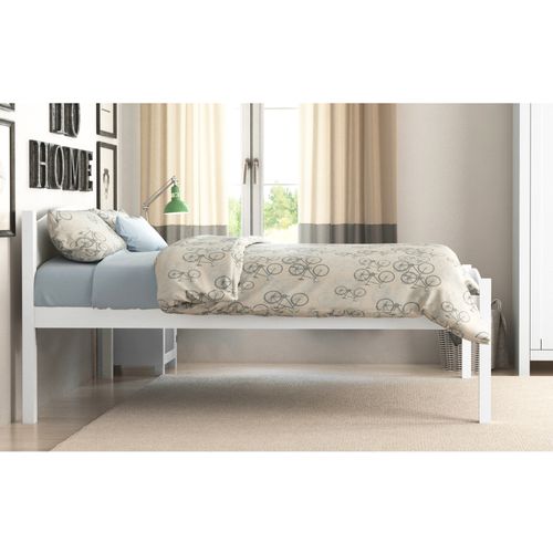 Bolton-lit 140x200 Cm Blanc En Bois