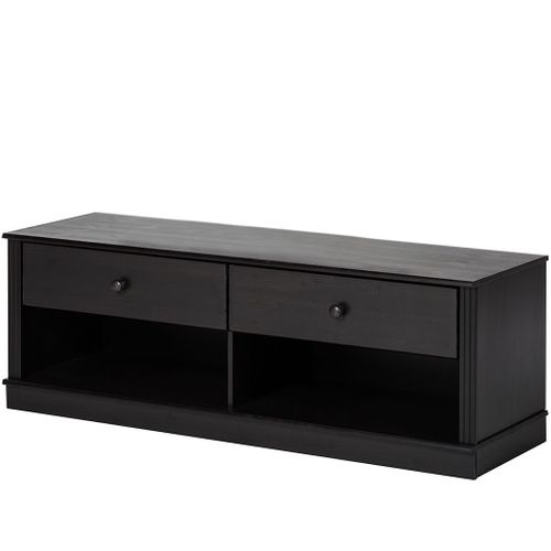 Anita-meuble Bas à 2 Tiroirs En Pin Laqué Havana