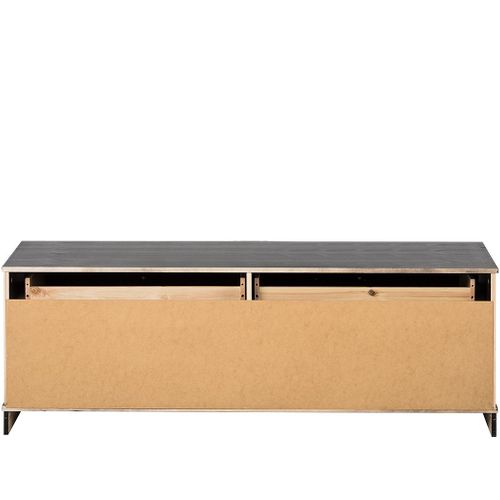 Anita-meuble Bas à 2 Tiroirs En Pin Laqué Havana