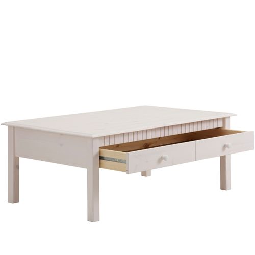 Lisa - Table Basse 1 Tiroir Blanc
