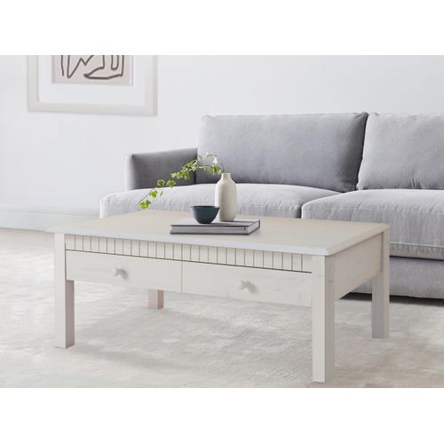 Lisa - Table Basse 1 Tiroir Blanc
