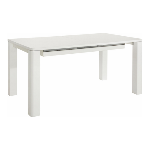 Curt-table De Salle à Manger à Rallonge En Blanc Brillant