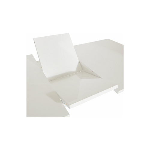 Curt-table De Salle à Manger à Rallonge En Blanc Brillant