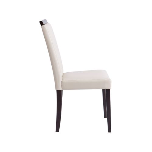 Genova-lot De 2 Chaises De Salle à Manger En Pu Marron Foncé