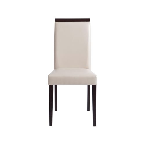 Genova-lot De 2 Chaises De Salle à Manger En Pu Marron Foncé