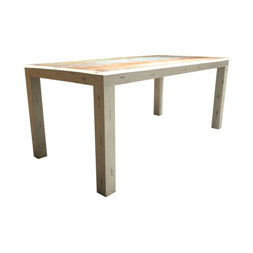 Shutter-table De Salle à Manger 180x90 Cm Aspect Bois Crème