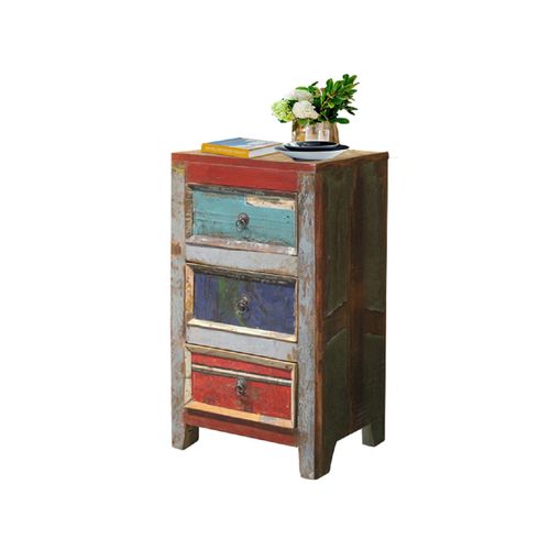 Montreal-commode Avec 3 Tiroirs En Bois Marron