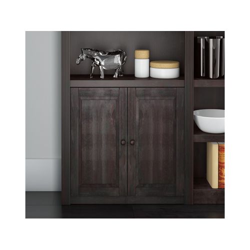 Billie-portes De Bibliothèque En Pin Havane Ensemble De 2 Porte